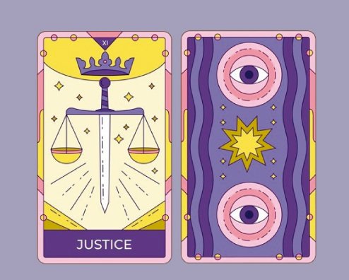 Arcanos Mayores, Ermitaño, Rueda, Justicia.